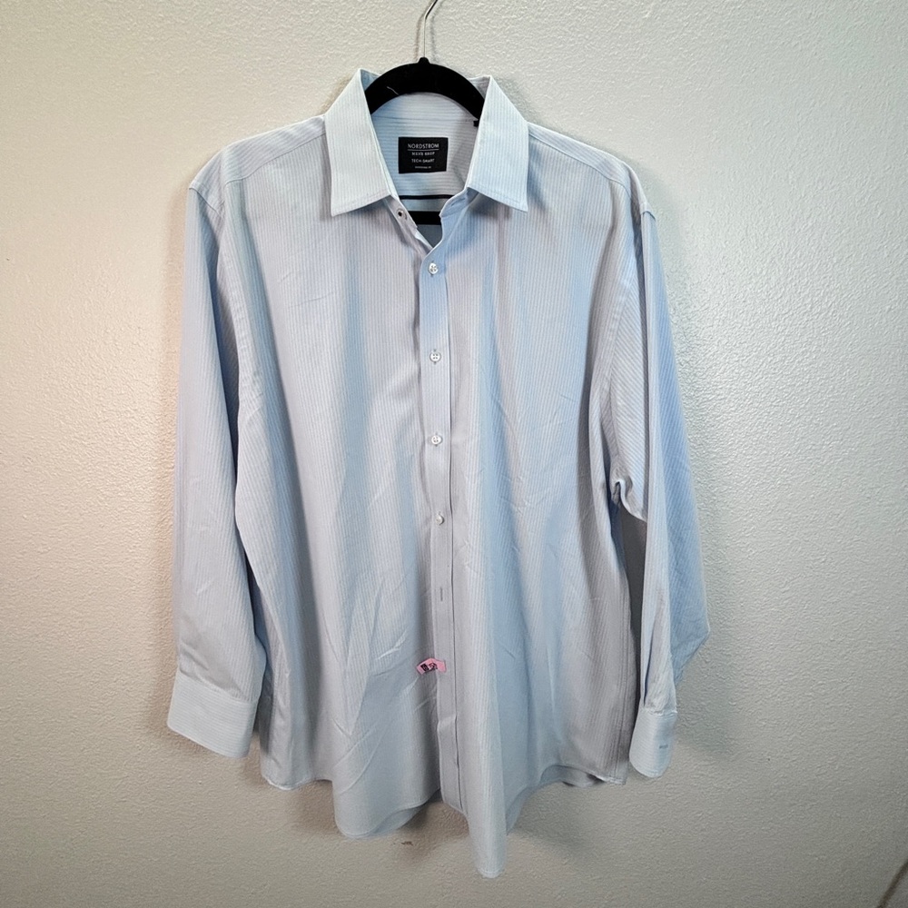 Nordstrom Light Blue Striped Dress Shirt